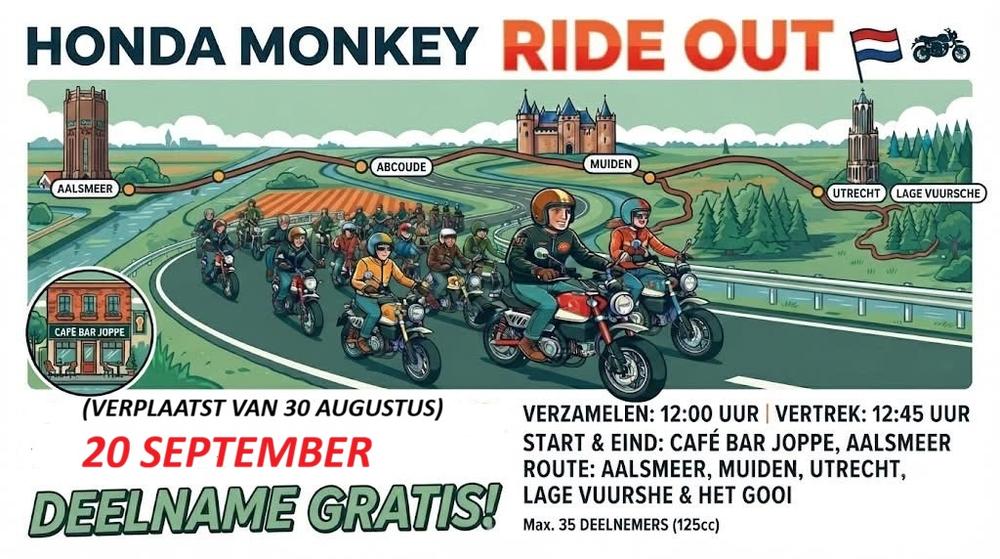 Honda monkey Ride Out (Nieuwe datum)