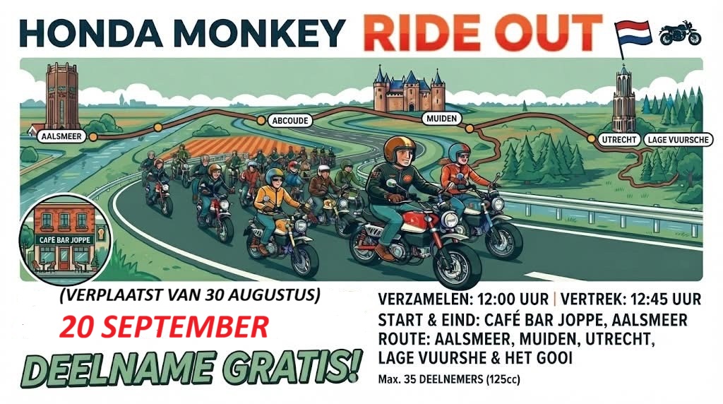 Honda monkey Ride Out (Nieuwe datum)
